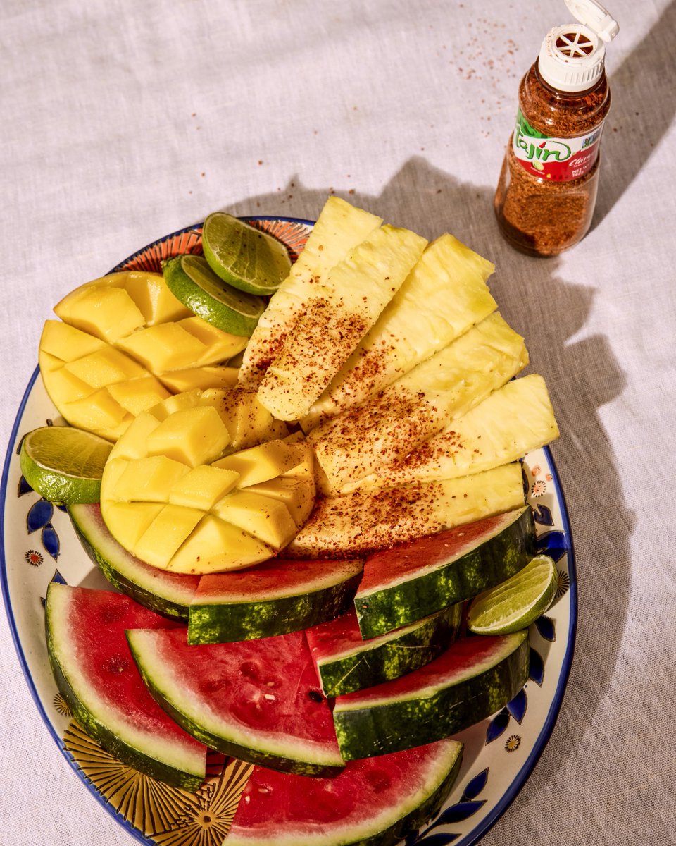 Is there anything more joyful than a fruit platter in the late summer sunshine? Yes - one with a sprinkle of tajin. It's an iconic Mexican blend of chillies, sea salt and lime juice. Sprinkle it liberally over fresh melon, pineapple or mango.

souschef.co.uk/products/tajin…