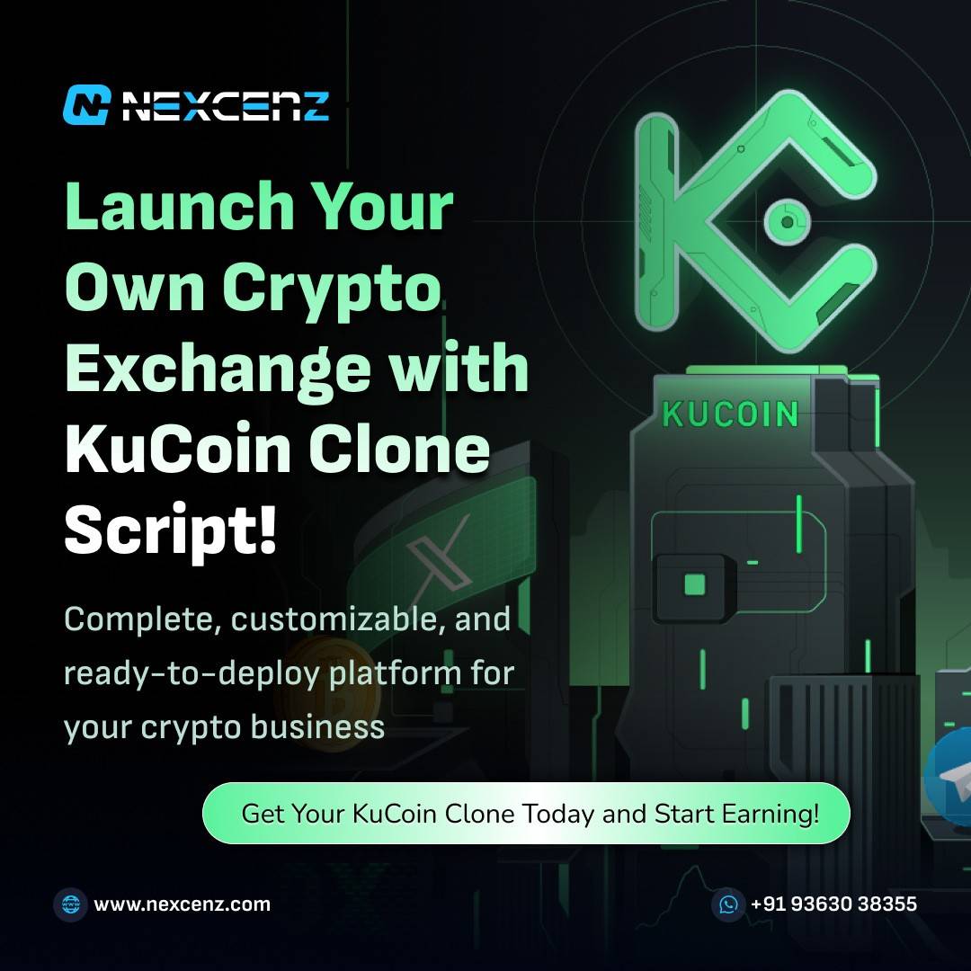 nexcenz's tweet image. Launch your own secure &amp;amp; scalable #crypto exchange with our #KuCoinCloneScript. Experience advanced #trading,multi-crypto support,high liquidity &amp;amp;powerful security features for global #Traders

Get Free Demo-nexcenz.com/kucoin-clone-s…

#CryptoTrading #CryptoMarket #BitcoinDeFi #P2P