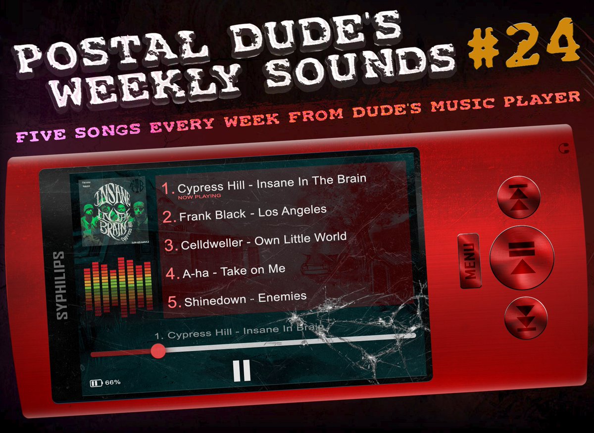 We found 5 more songs from POSTAL Dude's music player.

POSTAL Brain Damaged DLC releases today.
♫ Insane in the membraaane... INSANE IN THE BRAIN!
