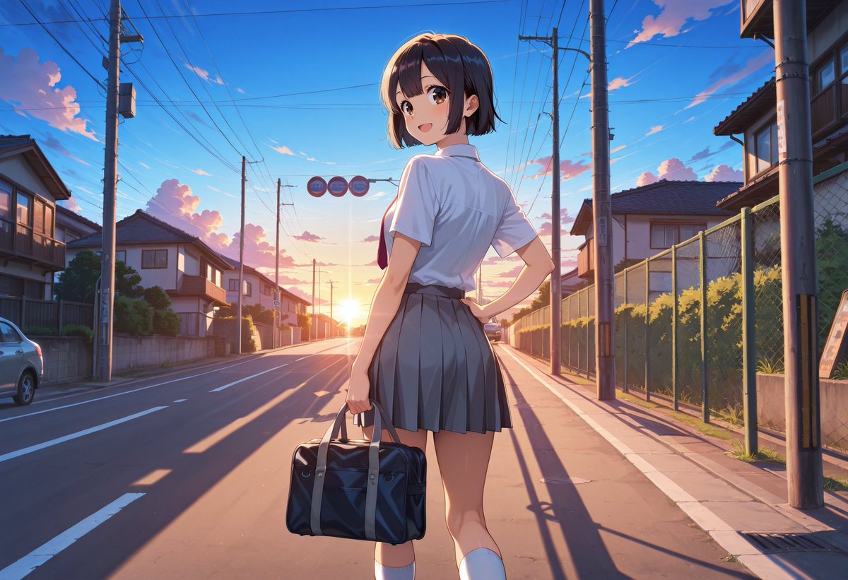 本日もおつかれさまでした！
日が落ちると、なんとなく秋の気配を感じます。
#AIart #AIgirl #AIイラスト #AIイラスト部