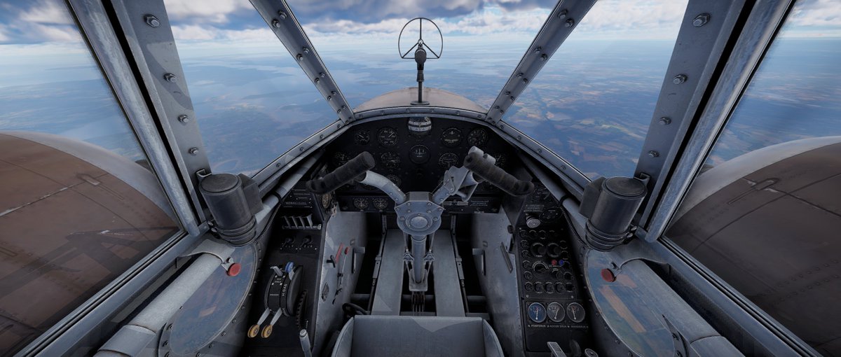 cicada_WT's tweet image. Fokker G.IAのコックピットも詳細に
#WarThunder #Devserver