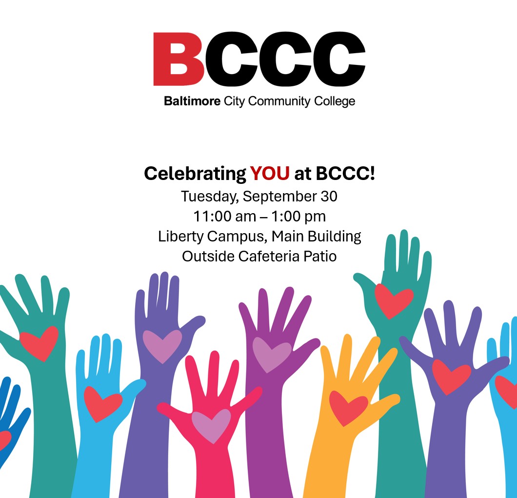 my_bccc's tweet image. BCCC Celebrates YOU on Tuesday, September 30 from 11:00 - 1:00 pm at the Liberty Campus, Outside Cafeteria Patio. In honor of National Love People Day on September 30, we&apos;re celebrating by giving away free ice cream and kudos to each other. #bccc #nationallovepeopleday