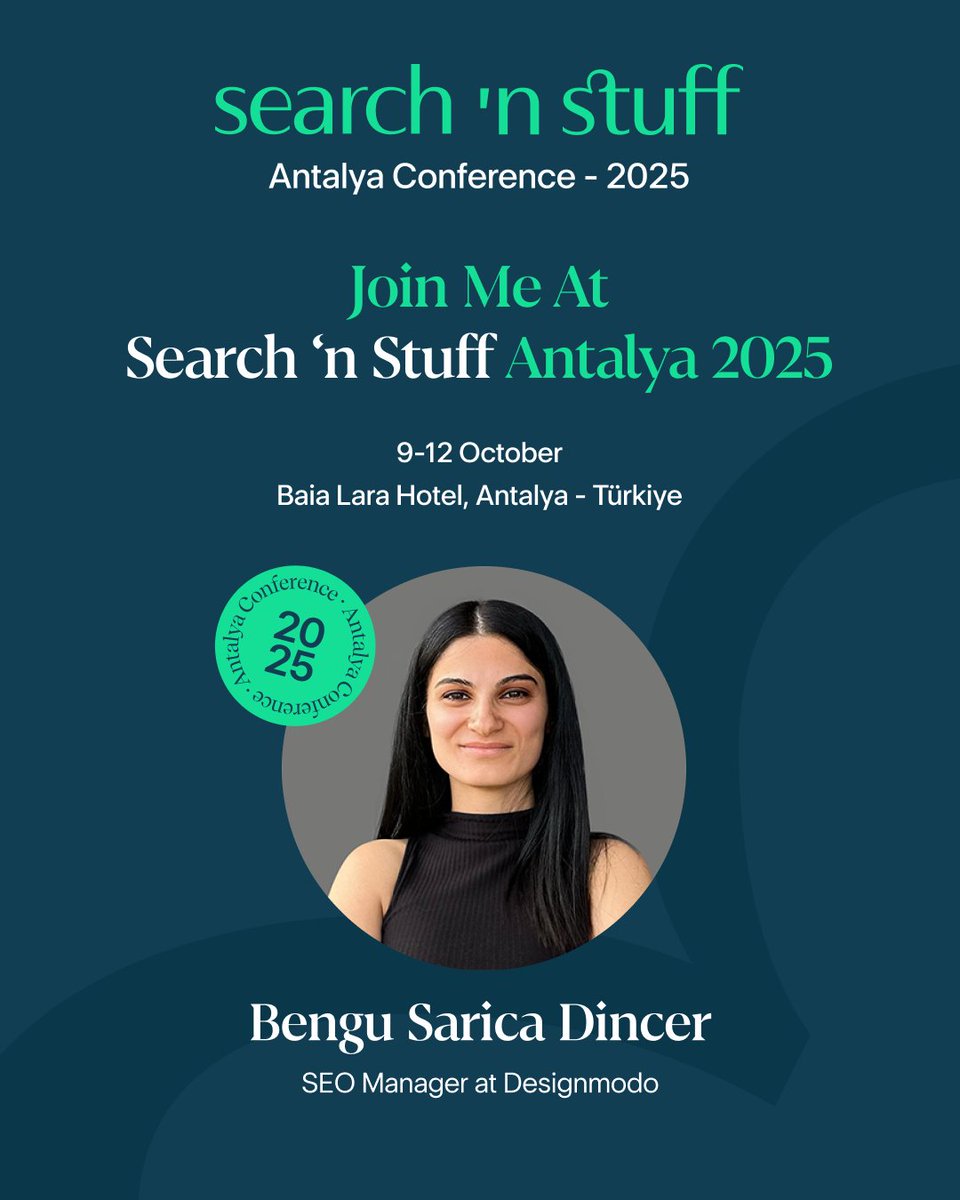 bngsrc's tweet image. Guess what? I’ll be speaking at the @searchandstuff  Antalya Conference this October! But I’m just as excited to attend as I am to speak, because the lineup is packed with smart people 🧠

Come for the knowledge, stay for the vibes and some baklava 🤭 searchnstuff.co.uk/conferences/se…
