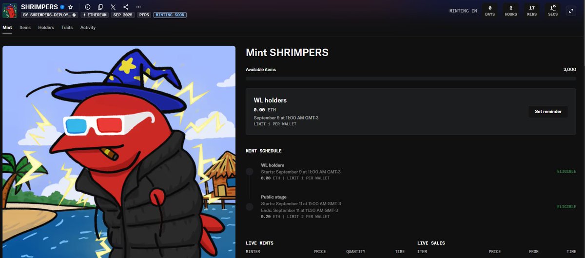 🌞GNOMA

🤩The day dawned radiant with an update on the big day of the <a href="/anoma/">Anoma</a>  NFT <a href="/Shrimpers_nft/">Shrimpers</a> 
We will have the mint in 2H and a few minutes, I hope that if you are eligible you will not SELL, good things are on the horizon
Check if you are eligible
Thanks Team <a href="/anoma/">Anoma</a>
