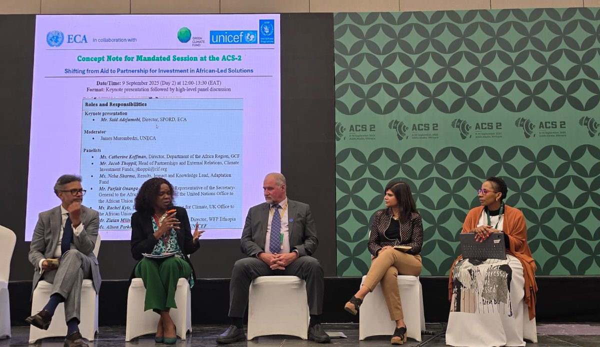 AlisonvParker's tweet image. At #ACS2 we underscored that investing in social services for children is climate action. With @UNECA, @theGCF, @UNICEF &amp;amp; @WFP we explored paradigm shifts &amp;amp; partnerships to scale impact. A just &amp;amp; resilient future starts with children.