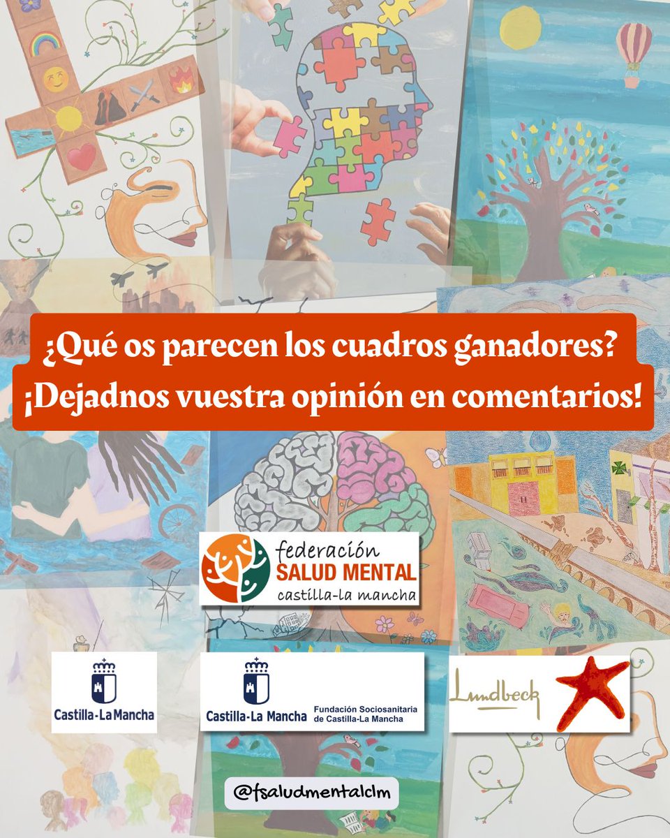 🙏 Gracias por su apoyo a <a href="/gobjccm/">Gobierno de Castilla-La Mancha</a> y Fundación Sociosanitaria <a href="/SanidadCLM/">Sanidad CLM</a> así como a <a href="/LundbeckES/">Lundbeck España</a> el patrocinio del concurso.
🎓📜Y también al artista multidisciplinar de La Roda <a href="/alexcascu/">Alex Pérez</a> quien actuó como jurado de este certamen, al que concurrieron un total de 7 obras.