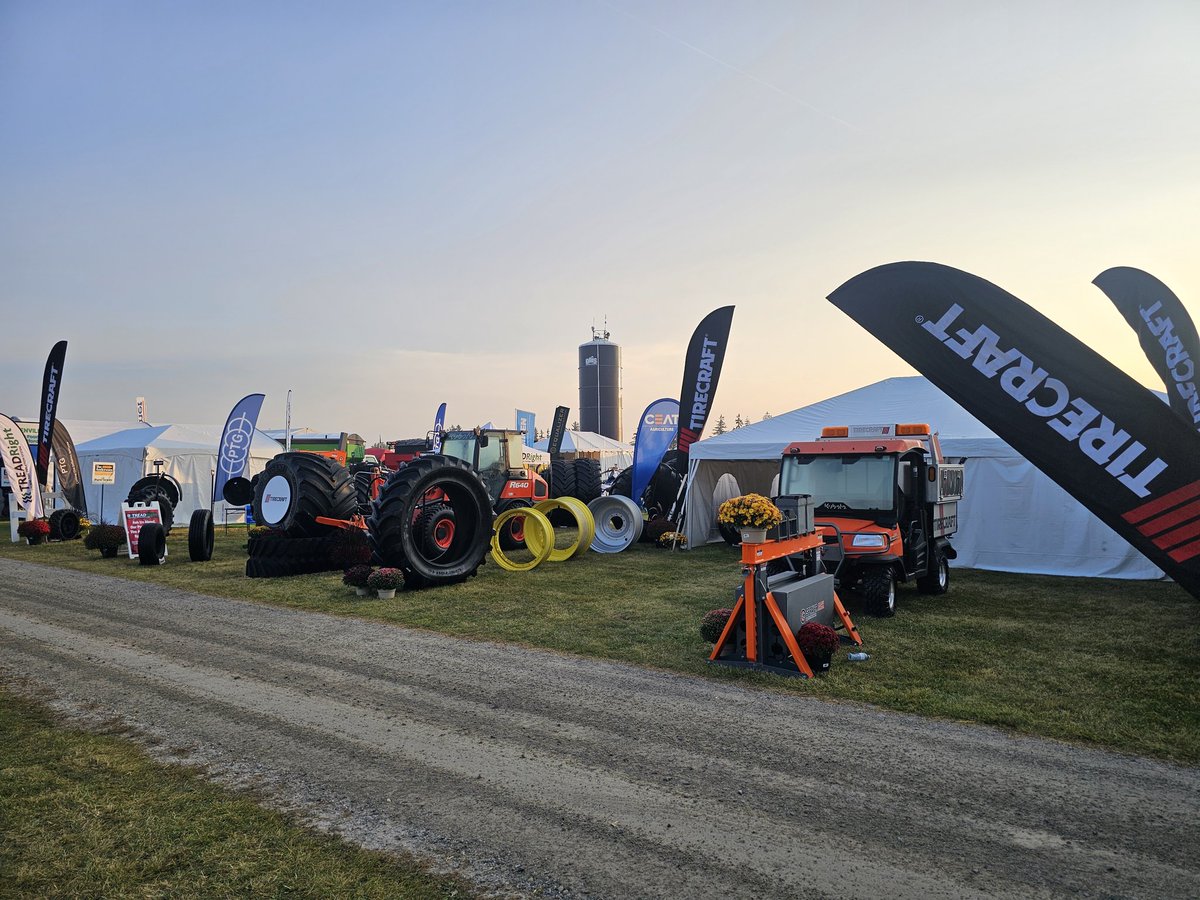 🌾 Big tires, big solutions! Visit <a href="/Tirecraft/">Tirecraft</a> booth SM-122 at the Woodstock Outdoor Farm Show to connect with our ag tire, wheel &amp; CTIS experts. We’ve got the knowledge to keep your farm rolling. 🚜 #Tirecraft <a href="/outdoorfarmshow/">Canada's Outdoor Farm Show</a> #ontag <a href="/PronarWheels/">Pronar Wheels</a> <a href="/Michelin/">Michelin</a> <a href="/CEATtyres/">CEAT TYRES</a>