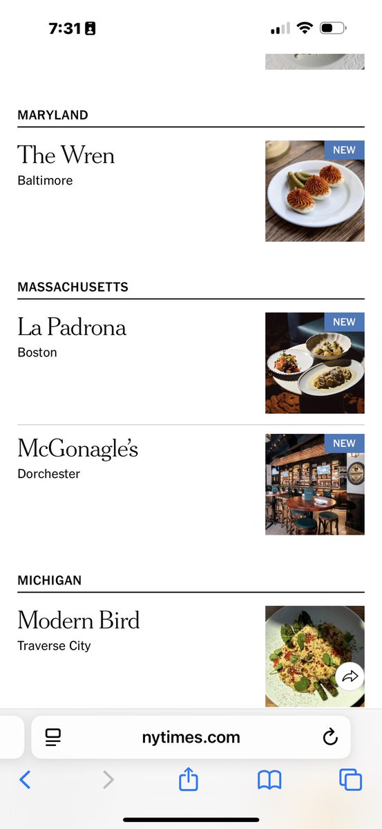 To be listed amongst the best is amazing for our second site ask Boston from the New York Times