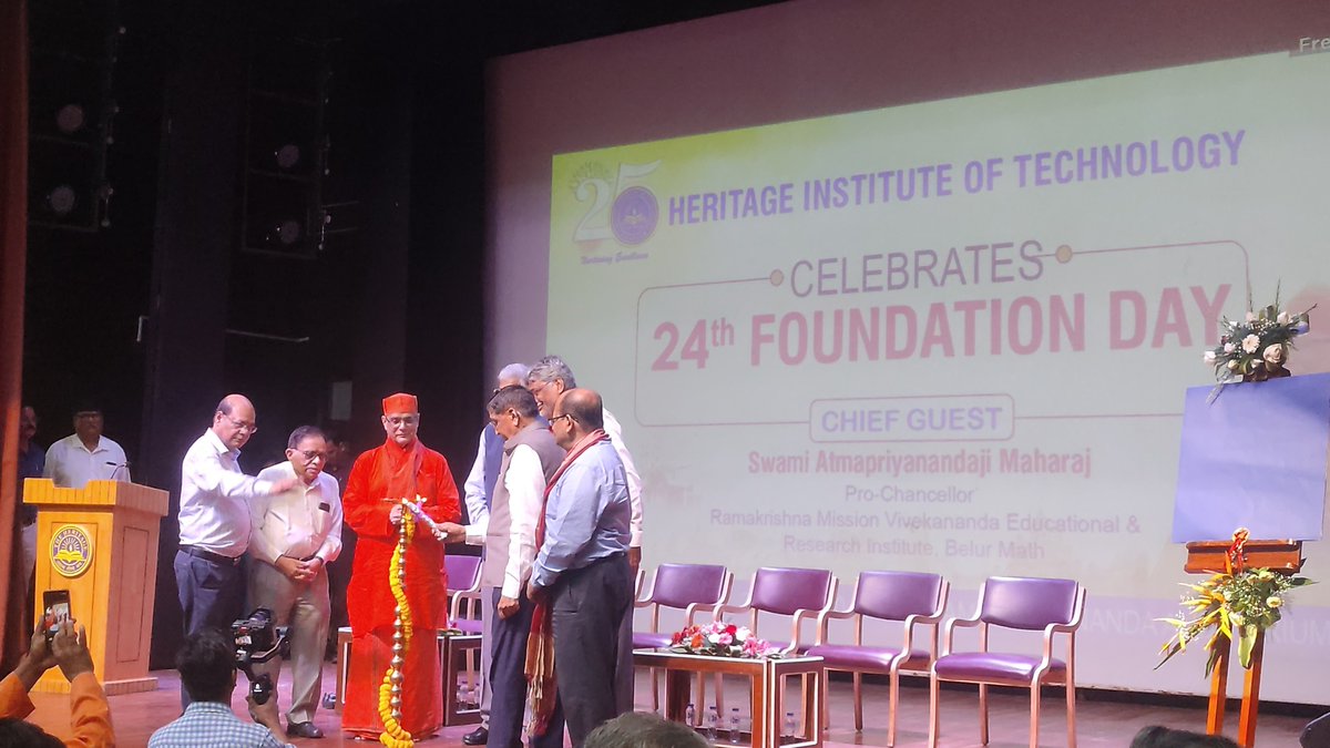 KBTHeritage's tweet photo. 📷 Heritage Institute of Technology Marks 24 Years of Excellence! 📷
On 5th September 2025, HIT proudly celebrated its 24th Foundation Day, commencing the Silver Jubilee Year with grandeur and purpose! https://t.co/lDBjS4kxXr