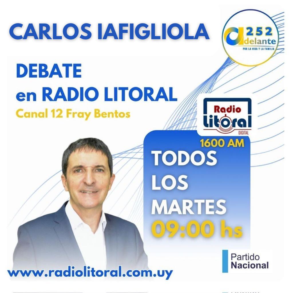 🔵🟡 En minutos <a href="/CIafigliola/">Carlos Iafigliola</a> en Mesa de Intercambio en <a href="/Litoral1600/">Radio Litoral </a> .
Hablara de banderas de la diversidad en la Universidad, Violencia doméstica, entre otros. 
radiolitoral.com.uy 
Facebook: Radio Litoral Am 1600