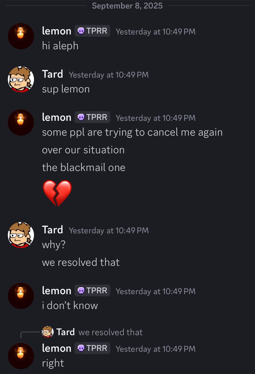 internet_h0rror's tweet image. read

legit the weirdest situation i have ever dealt w before 😭 

1 YEAR AGO

FORGIVEN BY VICTIM + COMMUNITY 

CHANGED

VICTIM CONFUSED ON WHY THIS IS BEING BROUGHT UP AGAIN 😭