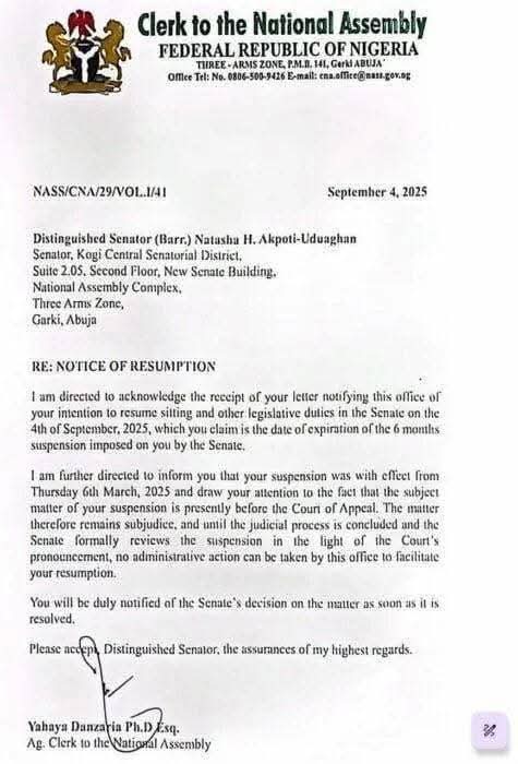 Anyone with a working brain should have it in mind that whatever stuff you're doing and you the backing of the Obidients, just know that you're heading towards destruction. Fubara is still there lonely licking his wound, Natasha would definitely learn the hard way.