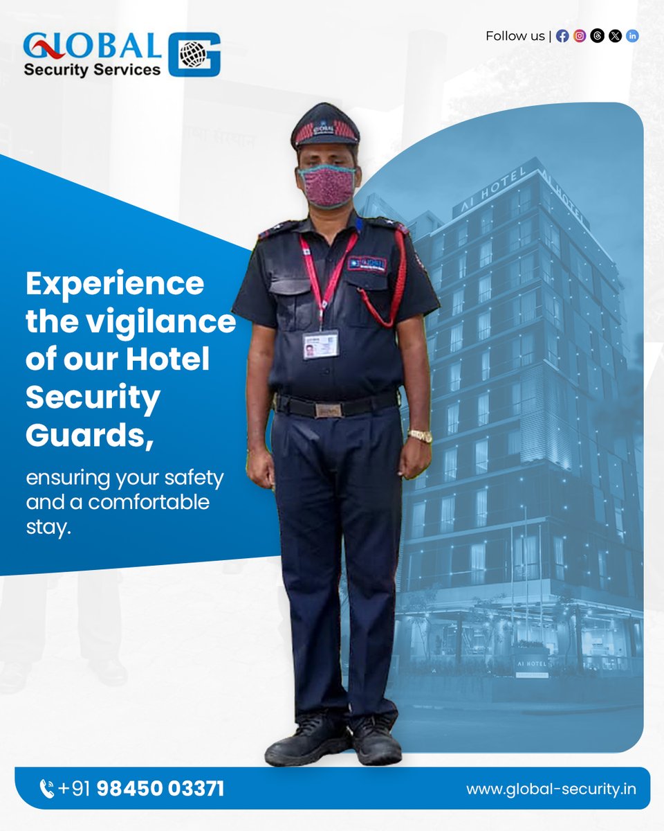 GlobalS09180284's tweet image. Our dedicated hotel security team ensures a safe and secure environment, allowing you to relax and enjoy a comfortable stay with complete peace of mind.
🛡️ global-security.in
📱+91 9845003371
#ProfessionalSecurity #TrustedSecuritySolutions #TrainedSecurityTeams