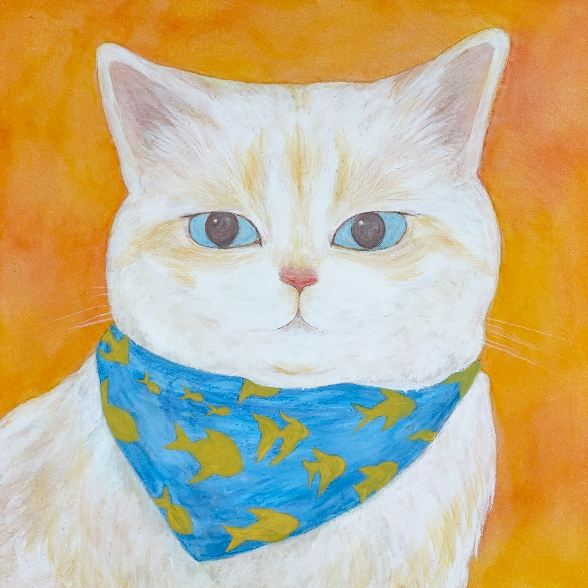 りょうちゃん様予約 絵画「猫の背中になにかある〜アラジンと魔法のランプ／山猫軒」 alla.しゃーねこ.sha-neko | ご依頼いただいた猫ちゃんをしゃー