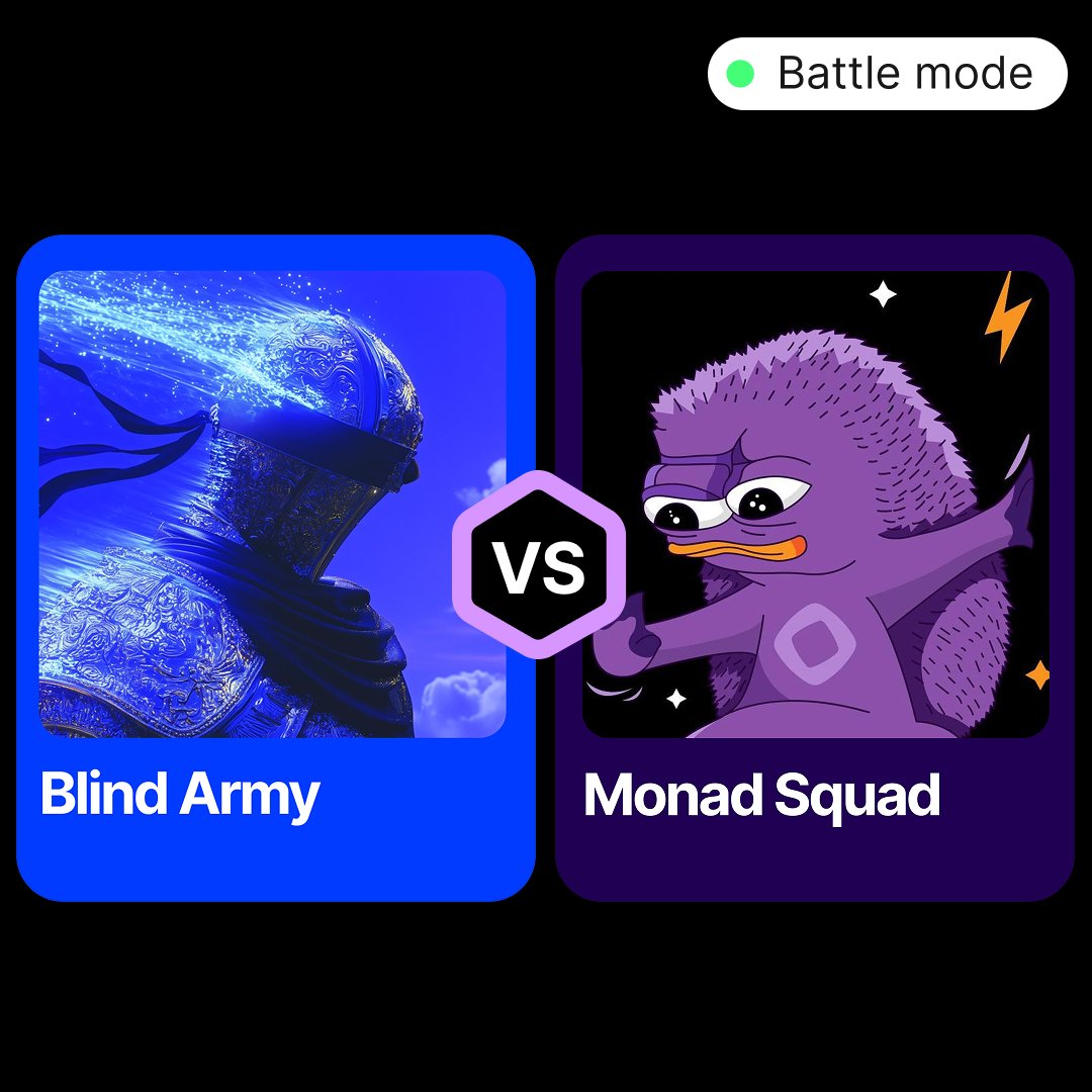 IT'S LIVE ⚡ 
<a href="/nillionnetwork/">Nillion</a> vs <a href="/monad/">Monad (mainnet arc)</a> health battle starts NOW

$1.5k USDC + 10k MON in rewards.

Winner takes all the bragging rights. You’ve got until Sep 13 to join your team👇

Let the battle begin!