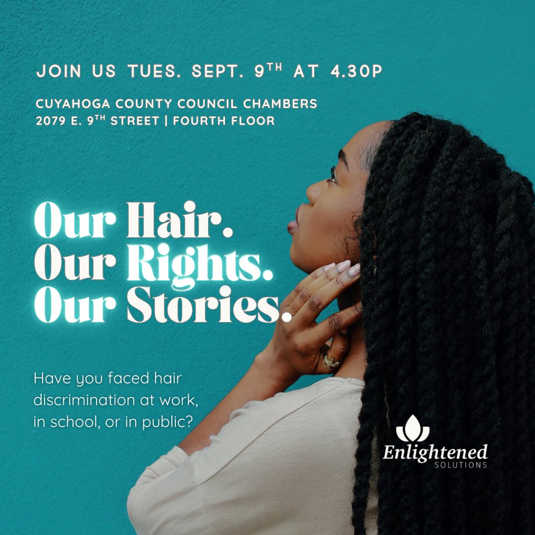 🚨Cuyahoga County Council will hear the first reading of #TheCROWNAct - this afternoon at 4:30 PM in County Chambers (2079 E. 9th St., 4th Floor)

Your org can also sign our letter of support: hello[at]enlightened-solutions[dot]com.

#WorkEnlightened #ProjectNoirCLE