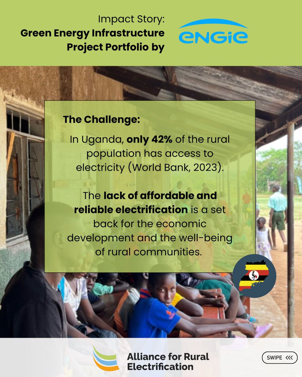 RuralElec's tweet image. 🍃 @ENGIE_EnergyAcc is at the forefront of delivering affordable, clean, and
reliable energy solutions in Uganda. 

☀️ Currently, the &quot;Scaling sustainable and inclusive Solar Home Systems&quot; project has installed 2,03 MW of green energy solutions, bringing electricity to 1,248,000…