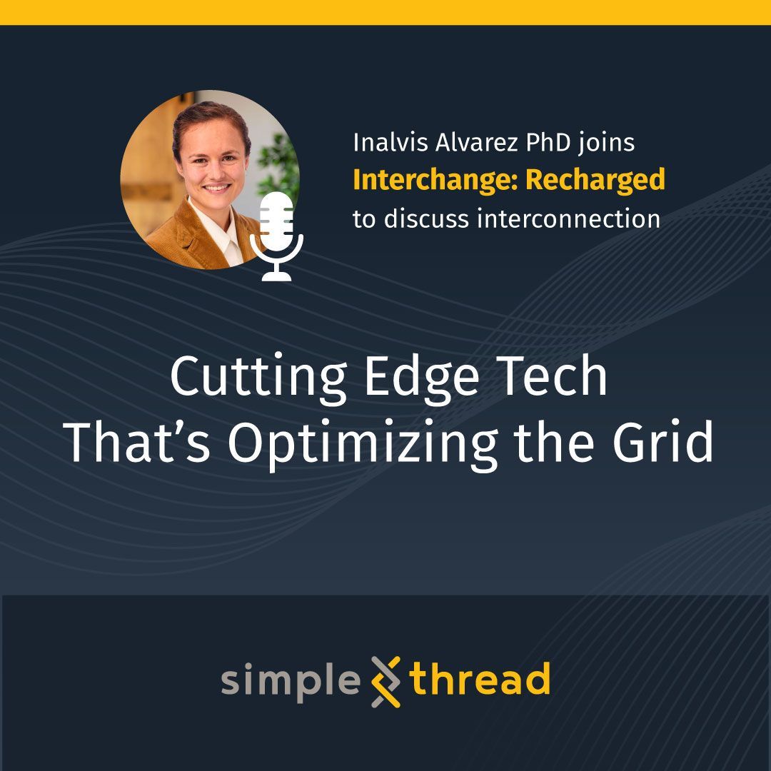 simple_thread's tweet image. At RE+, Inalvis Alvarez joins the hosts of Interchange: Recharged to unpack why the energy transition is as much a people and software challenge as it is a hardware one.