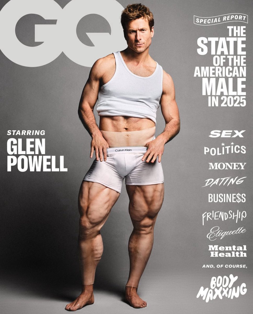 Glen Powell graces the cover of GQ.