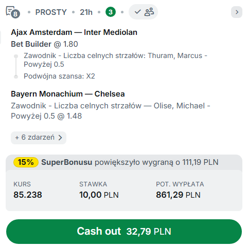 SzymonAkaKiemon's tweet photo. 3/8 LECIMY DO JUTRA🔥

✅ Athletic Bilbao +12.5 fauli
✅ Celny Guirassy i Celny Yildiz
✅ Wygrana Realu
🔜 X2 Inter i Celny Thuram
🔜 Celny Olise
🔜 Celny Barcola
🔜 Sporting +6.5 rożnych
🔜 Dwa Celne Haalanda
🔜 KURS 85.23

Reszta wygląda dobrze
Dzisiejsze mecze dopisały emocjami, oby tak dalej
Liga Mistrzów >>> top 5 lig

Słyszymy się jutro🫡