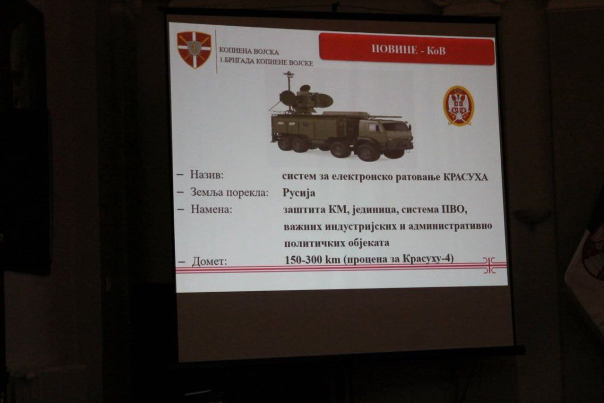truthofkosova's tweet image. 🚨 Russia has donated Krasukha electronic warfare systems to Serbia.
This is not a defensive radar — it’s a jammer capable of disrupting GPS, aviation navigation, emergency communications, &amp;amp; NATO/KFOR ops. 300km Range
Danger for #Kosova &amp;amp; all neighbours.#Security 
@USAmbKosovo