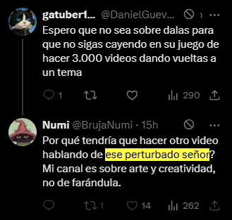 DalasReview's tweet photo. @BrujaNumi Ay cuánto respeto, qué crítica tan "constructiva" que incluso daba like a comentarios insultándome y se ponía a sí misma como una ídola por escribir en Wattpad😂

Ahora qué dirán, ya que conocen cómo es una defensora de CPedos y funaba a su ex con argumentos feminazis cuckeándole https://t.co/VralHxk8hV