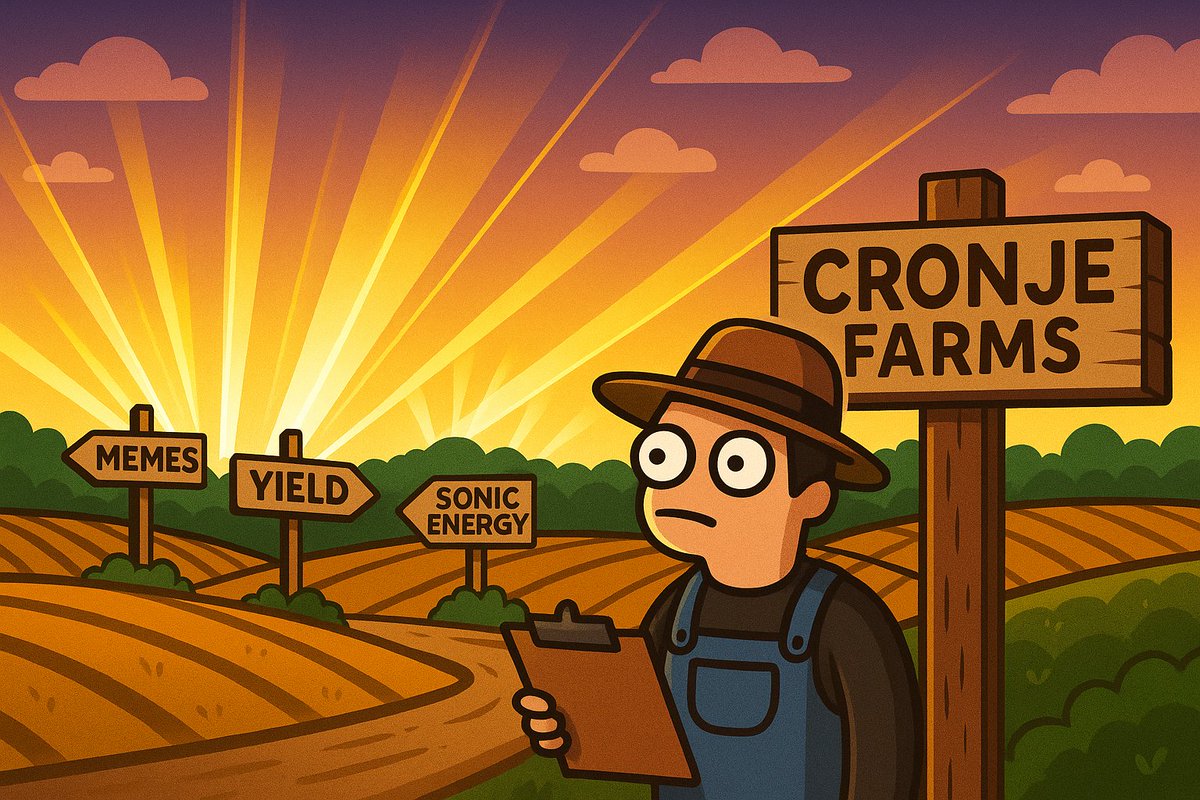 The farm keeps growing 🌾

$CRONJE farmers are stacking, building, and pushing new heights.

Meme culture, yield, and #Sonic energy all in one field.

The harvest is just getting started at CRONJe.farm🚜