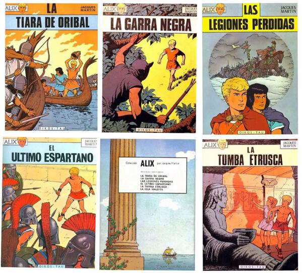 LibrosVintage's tweet photo. ¡Alix cumple 77 años!
El 16 de septiembre de 1948 #JacquesMartin estrenaba la serie Alix en #Tintin, el semanario de los jóvenes de 7 a 77 años.
A España llegó a finales de los años 60 con estos 5 álbumes publicados por #OikosTau.
Sin duda, los mejores de la serie 👌🏻 https://t.co/Ty8dp5FUgB