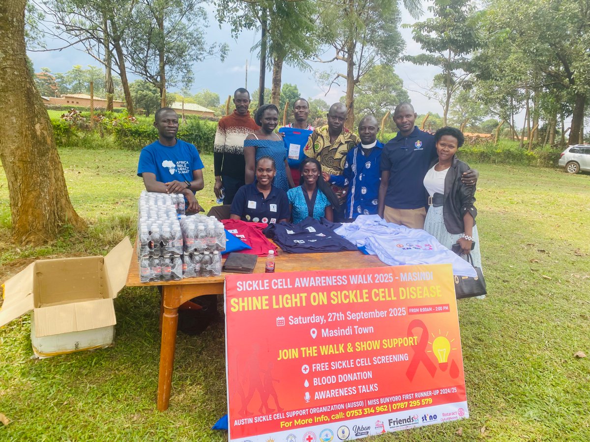 Join the Sickle cell awareness walk on 27th September from St. Matthew's Cathedral through Masindi town to Masindi main Hospital. You will get freely tested, learn and spread awareness on Sickle Cell.