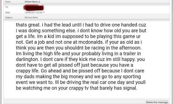 <a href="/carsonreedware/">Carson Ware</a> heard this is the message he sent you after the race 😂