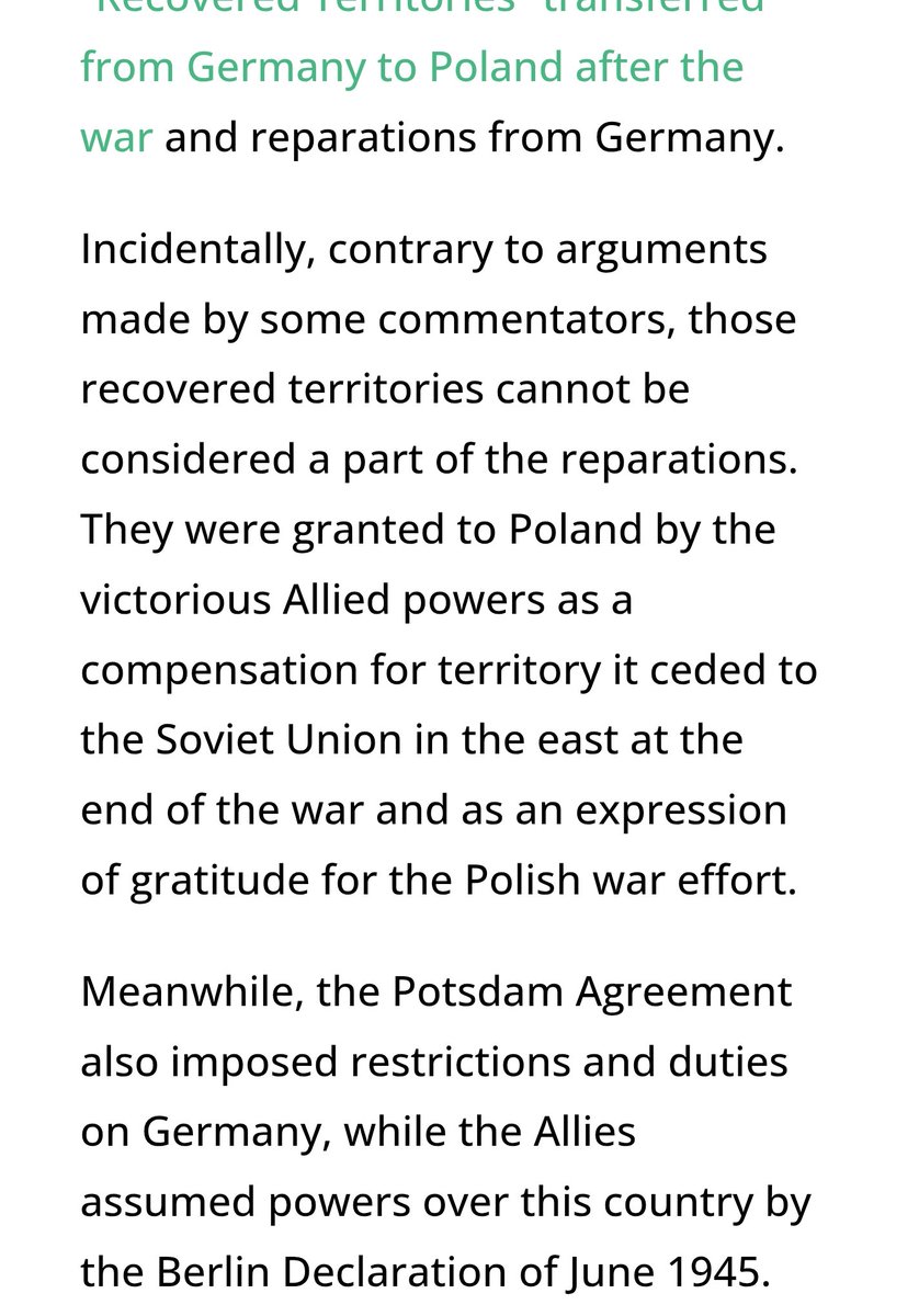 Mateusz Piątkowski (@mpiatkowski1) on Twitter photo Przesunięcie granic Polski po 1945 nie miało nic wspólnego z kwestią reparacji. Była to decyzja konferencji poczdamskiej, konsekwencja niemieckiej agresji i zmian terytorialnych na wschodzie.
<a href="/StZerko/">Stanisław Żerko</a> Przesunięcie granic Polski po 1945 nie miało nic wspólnego z kwestią reparacji. Była to decyzja konferencji poczdamskiej, konsekwencja niemieckiej agresji i zmian terytorialnych na wschodzie.
<a href="/StZerko/">Stanisław Żerko</a>