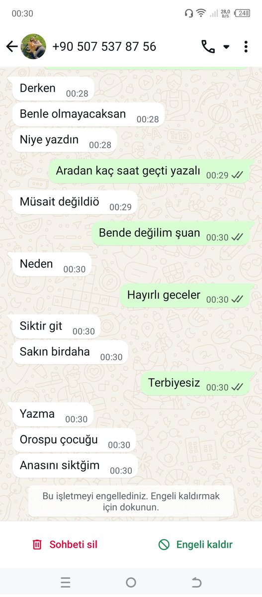 Böyle terbiyesiz hanfendikerde var