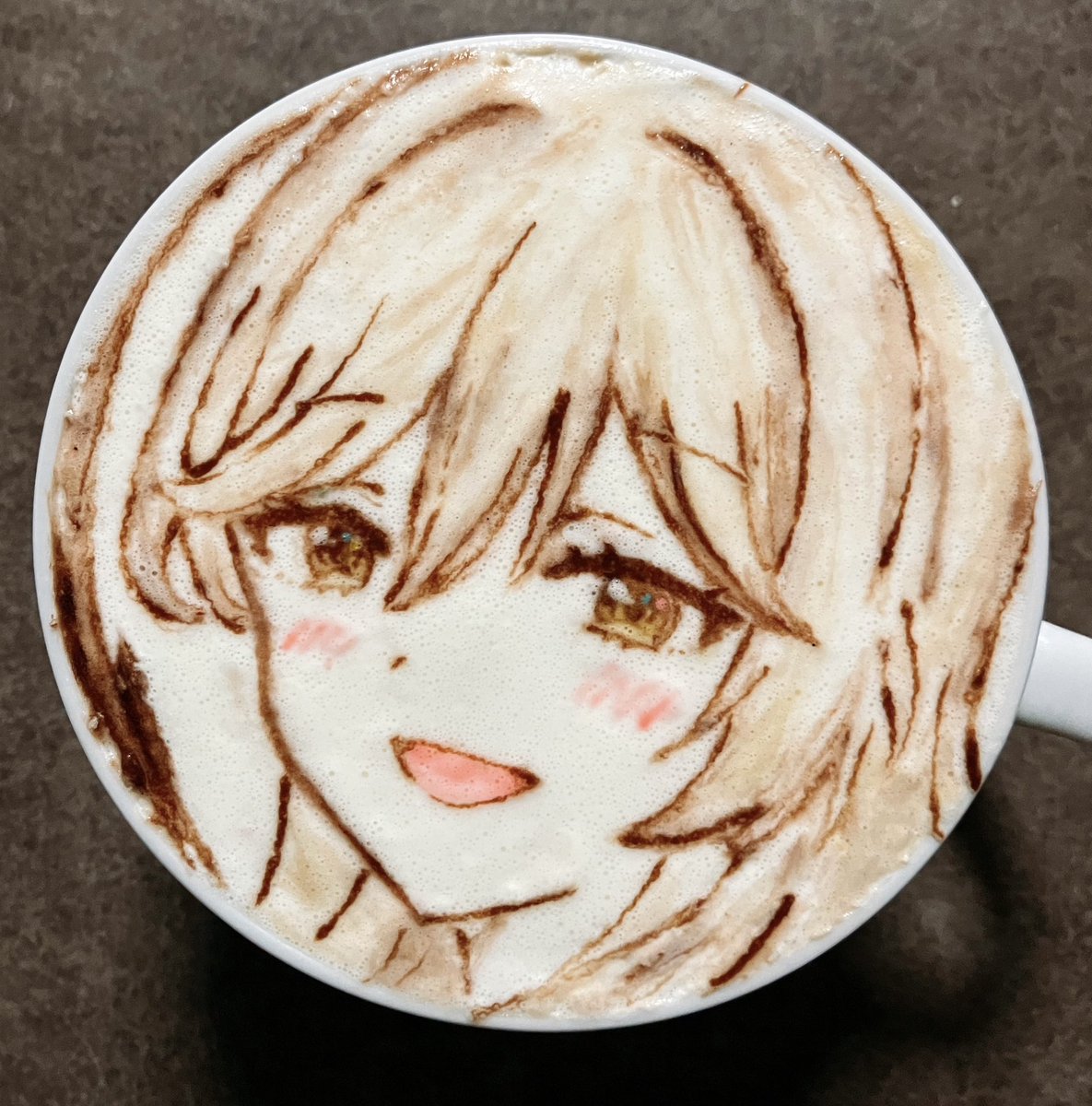 naor323334's tweet image. 紫陽花さんのラテアート作りました☕️
#わたなれアニメ #わたなれ #ラテアート