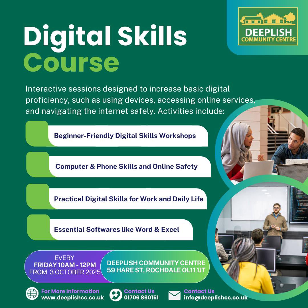 Deeplish C C (@deeplishcc) on Twitter photo Our Digital skills for starters course is here to help you build confidence. Start your journey every Friday 10am - 12 noon <a href="/deeplishcc/">Deeplish C C</a>, <a href="/WeActTogether/">Action Together</a>, <a href="/RochdaleCouncil/">Rochdale Borough Council</a> Our Digital skills for starters course is here to help you build confidence. Start your journey every Friday 10am - 12 noon <a href="/deeplishcc/">Deeplish C C</a>, <a href="/WeActTogether/">Action Together</a>, <a href="/RochdaleCouncil/">Rochdale Borough Council</a>