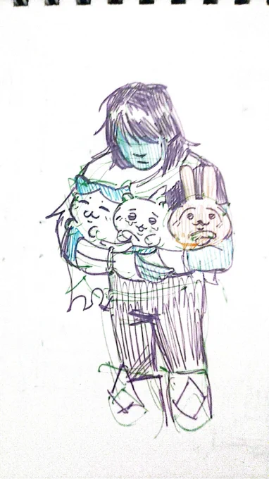 also here's chiikawa if they were in #deltarune me and my friend were giggling at the concept of Secret Boss Usagi 