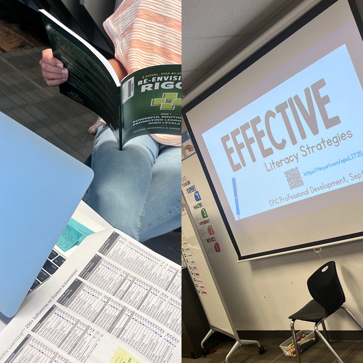 EPiCPoskey's tweet photo. EPiC staff spent time after school today with a Two-Cent Tuesday to deep dive into effective learning strategies and the Re-envisioning Rigor book. Love that our staff is so invested in improving teaching and learning for our students! #lpsepic #lpsleads https://t.co/qNuG76eaRH