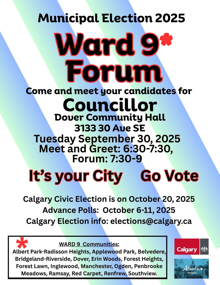 Our friends at the Dover Community Association are hosting a Ward 9 election forum. Come join them!