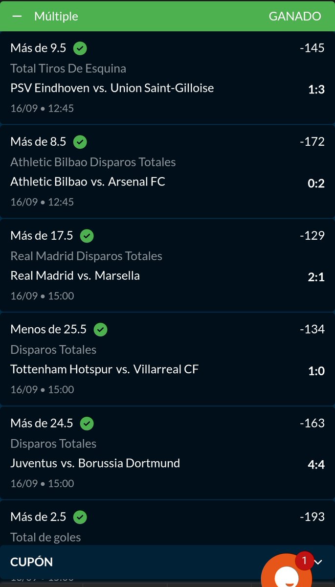 jmbckt1's tweet photo. Super mega ticket asesino.
Hoy despedace la banca pegando los 6 logros que mandé a jugar
Champions bajo control
En el grupo mandé a dividir estos 6 logros en 2 de 3 + los stake10 y se cobró todo
El que va en mi contra se seca
Para suscríbirte al grupo escríbeme al DM https://t.co/pjauxQtqXm