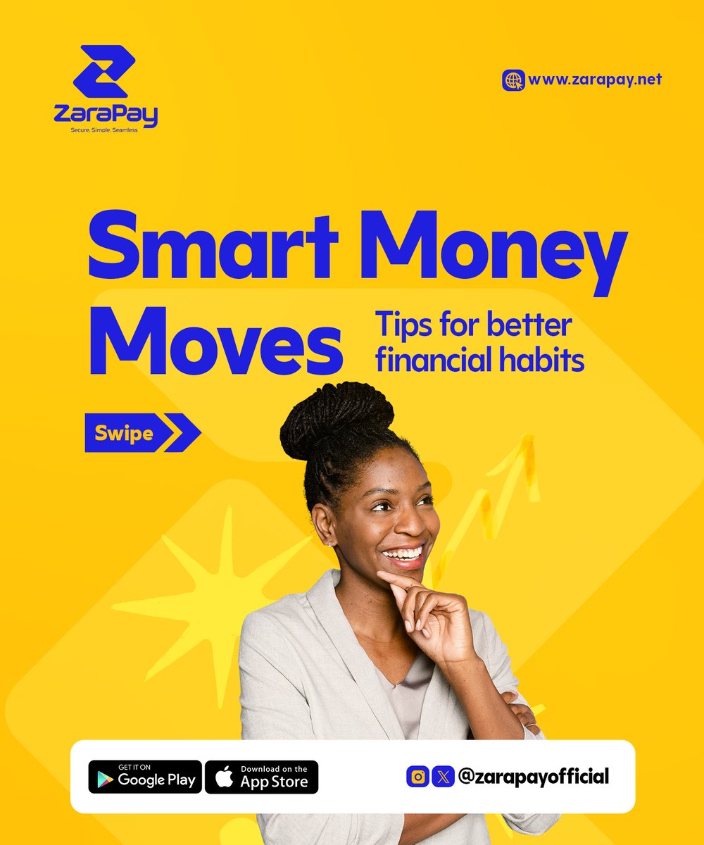 zarapayofficial's tweet photo. Tips for better financial habits = Smart Money Moves

📌Save and Tag a friend to this post!

#zarapay #zarapayofficial #independenceday https://t.co/8cT93CtCAu