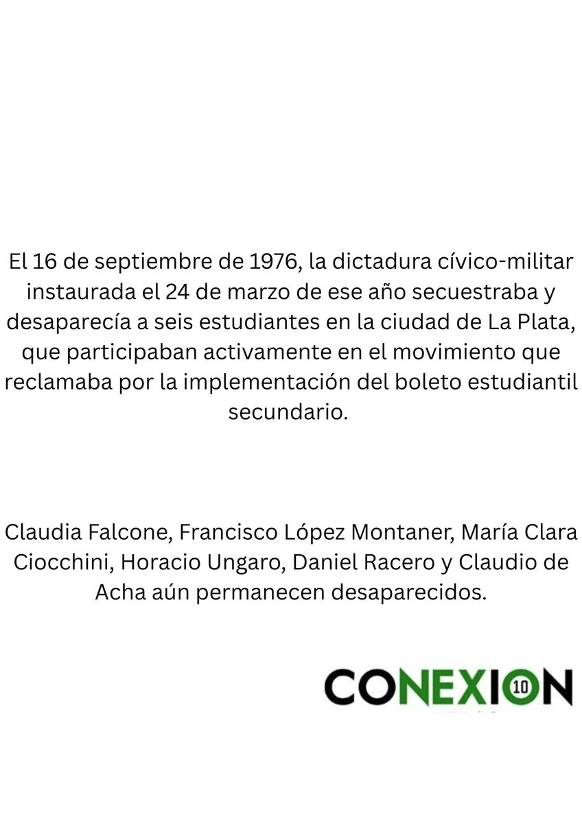 ConexionLista10's tweet photo. 16 ᴅᴇ sᴇᴘᴛɪᴇᴍʙʀᴇ: ʙᴀʀʙᴀʀɪᴇ ᴏʟɪɢᴀ́ʀᴏ̨ᴜɪᴄᴀ ʏ ᴠɪᴏʟᴇɴᴄɪᴀ ɢᴇɴᴏᴄɪᴅᴀ

Un hilo trágico une el 16 de septiembre de 1955 con el 16 de septiembre de 1976. El segundo es la continuidad del primero, su profundización, su perfeccionamiento criminal y genocida.

👇 https://t.co/kUi1EzZBWC