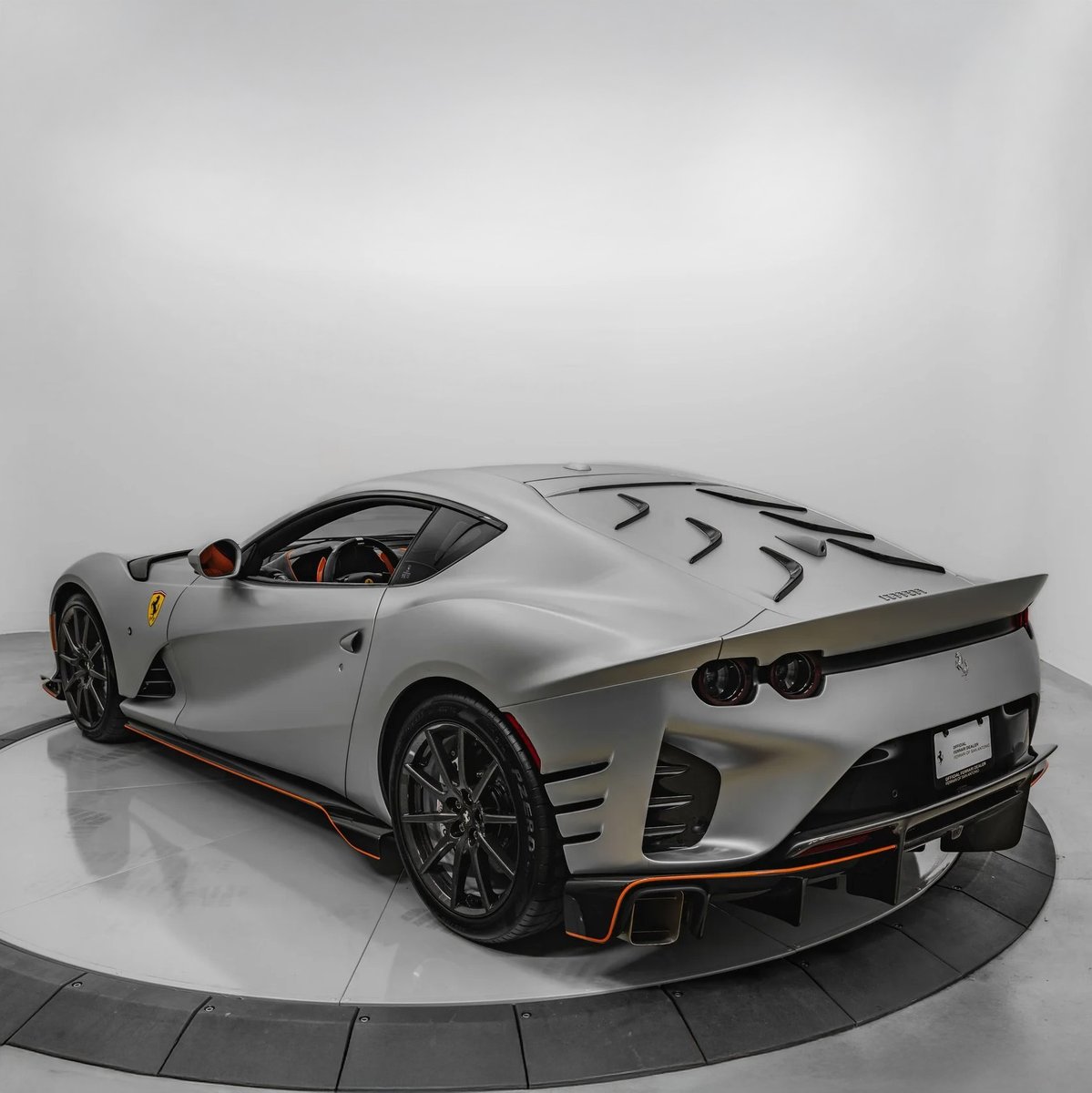 duPontREGISTRY's tweet photo. 2023 Ferrari 812 Competizione 🔥 

This is one of just a limited run worldwide and is presented in Sanusilver Opaco/Livrea Orange Lucido complimented by Mandarino Antigua leather seats! https://t.co/FZ1s5lXMYX