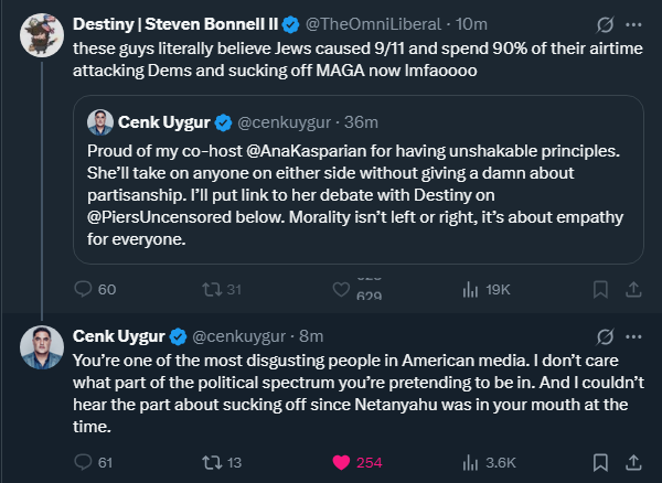 Cenk Uygur chewing out Destiny was not in my 2025 bingo card! 😂