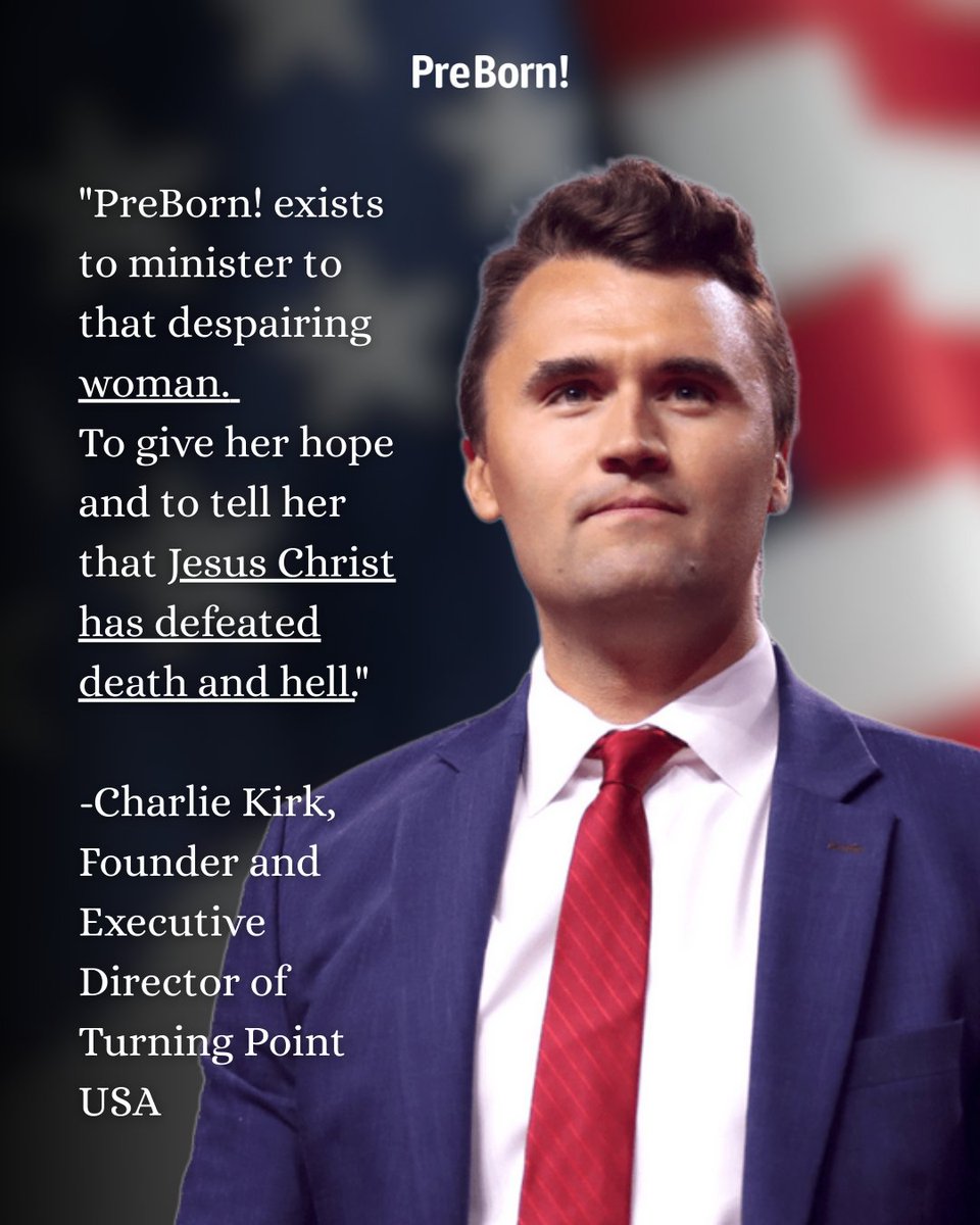 missionpreborn's tweet photo. Thank you for your steadfast support, Charlie.
We will continue our mission with even more boldness. 💪

Read more of Charlie's thoughts on PreBorn! via our blog ➡️ https://t.co/VFvAkKgrYH

#Life #ChooseLife #CharlieKirk #PreBorn #Love #Support #Women #Mothers #Babies https://t.co/sPA2Yca4Hp
