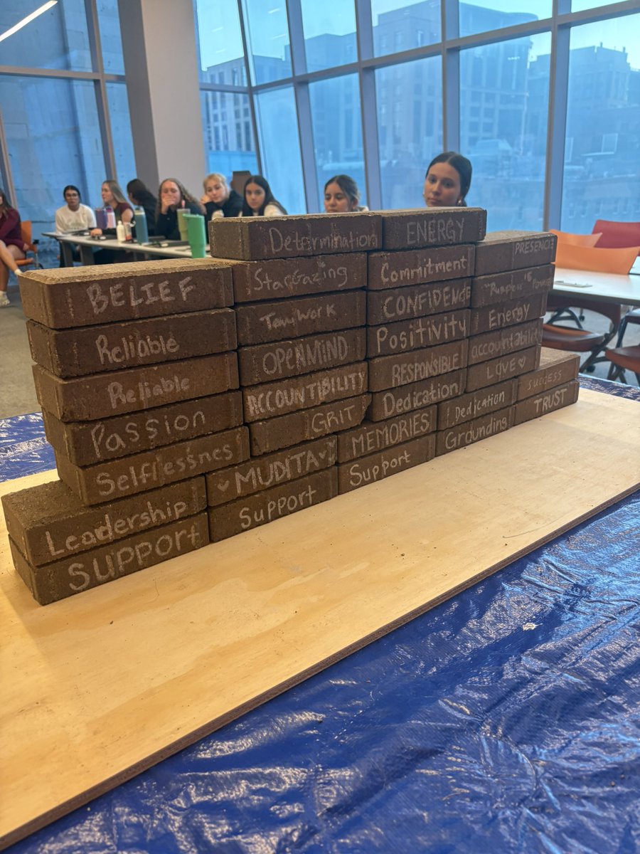 RU_LakerSB's tweet photo. Had our first official team meeting yesterday! Our theme this year is “brick by brick”. The bricks build the wall, but the mortar (our connection) is what holds it together and makes it last! https://t.co/7V7tYq1z76