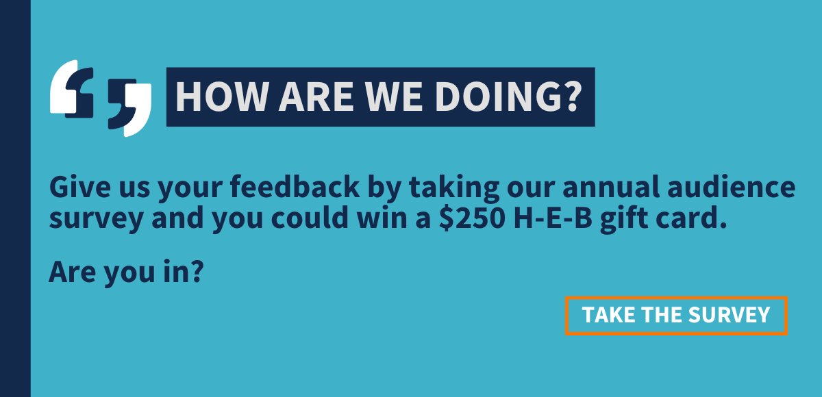 San Antonio Report (@sareport) on Twitter photo We need your help! Please take this quick survey and tell us how our nonprofit newsroom is doing. 
surveymonkey.com/r/PL3PCTK We need your help! Please take this quick survey and tell us how our nonprofit newsroom is doing. 
surveymonkey.com/r/PL3PCTK