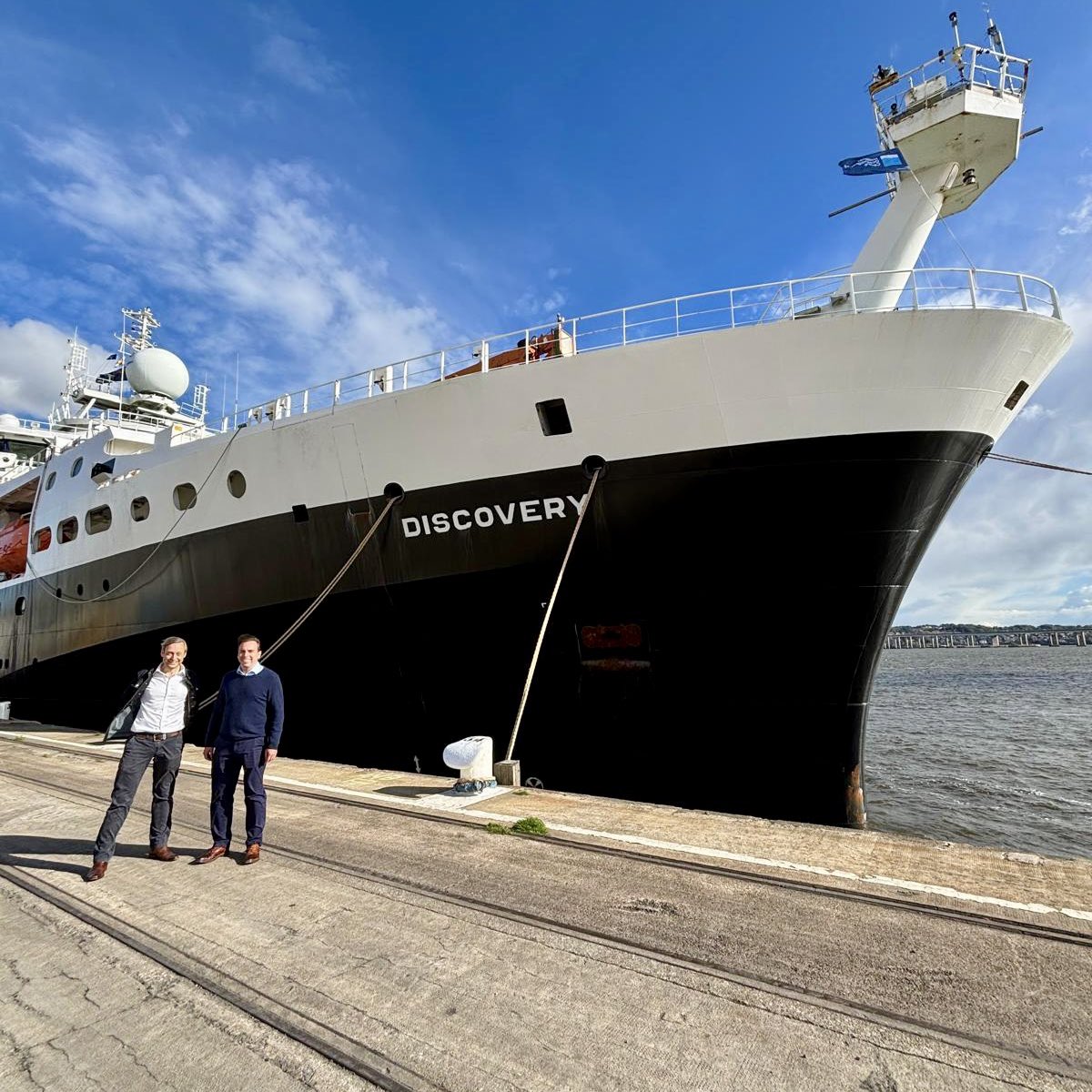 Great to visit the RRS Discovery in Dundee with <a href="/LiamKerrMSP/">Liam Kerr</a> &amp; fellow local representatives as part of the Discovery 100 celebrations.

This 21st century research ship carries forward the legacy of its historic namesake - exciting to hear about its oceanographic mission. <a href="/NOCnews/">National Oceanography Centre</a>