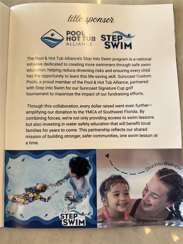 stepintoswim's tweet image. Big splash in Southwest FL! 💧 Suncoast Custom Pools donated $50K to Step Into Swim—matched by PHTA’s Board for $100K total.

➡️ 250 kids across 10 YMCAs will receive life-saving swim lessons this year. 🏊‍♀️💙

#StepIntoSwim #WaterSafety #PHTA #YMCA #SwimLessonsSaveLives