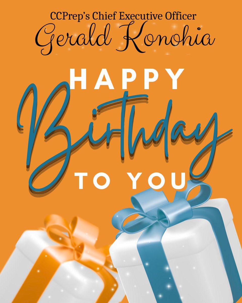 Happy Birthday to our CEO, Gerald Konohia! 🎉 Thank you for your vision, leadership, and commitment to CC Prep. 🧡 #HappyBirthday #CCPrep