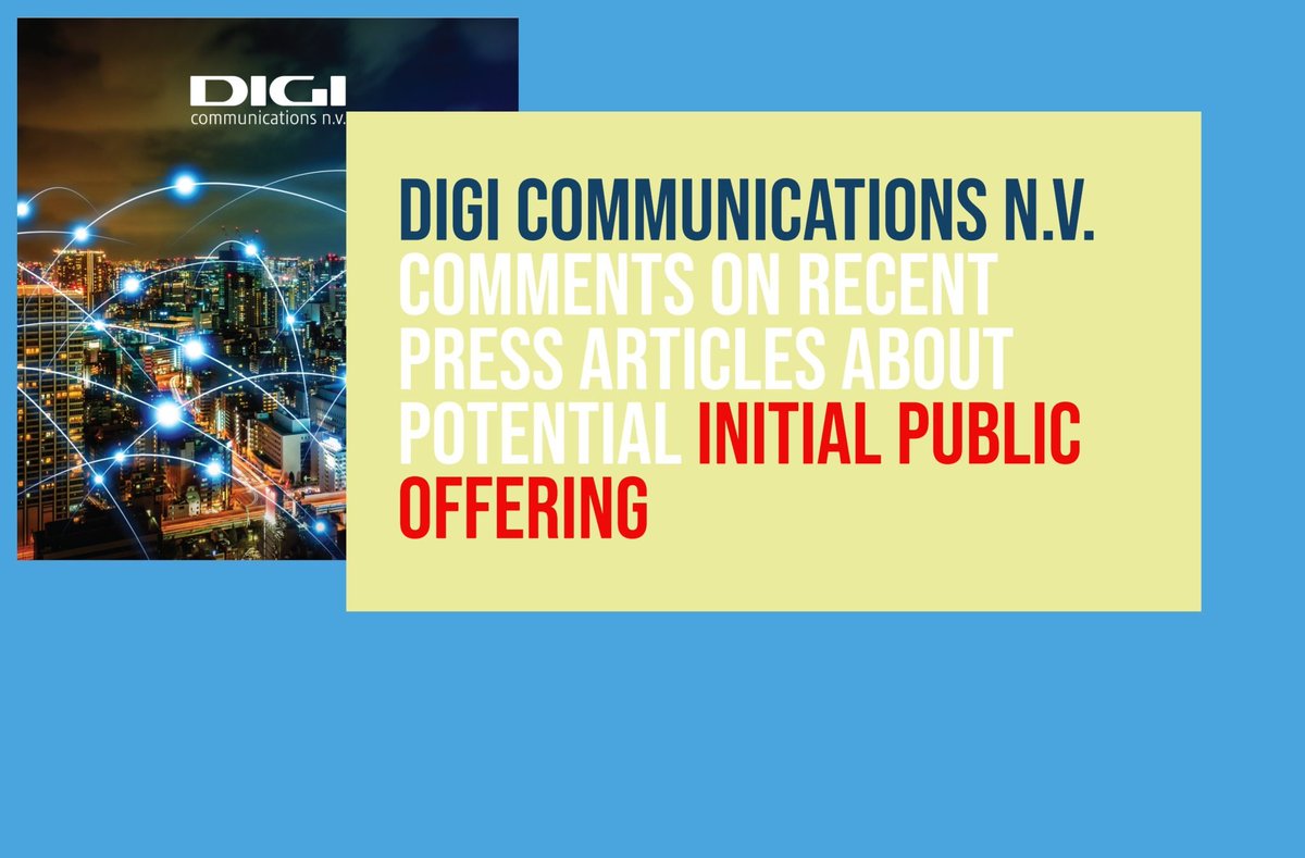 europawire's tweet photo. ✅ Despite recent press speculation, Digi Communications N.V. states it is not currently contemplating any operation that would lead to a loss of control over Digi Spain.
📜 The official press release: https://t.co/2XBiaJCJA9
🏷️ #DigiCommunications #DigiSpain #PressRelease #TelecomIndustry