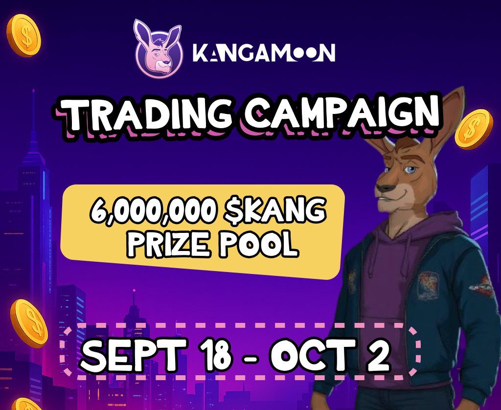The wait is over — the Kangamoon x Origami Trading Campaign is LIVE! 🚀

6,000,000 $KANG is up for grabs 🔥

Your trading volume decides your cut — the more you trade, the higher you rank, and the bigger your share.

📅 Sept 18 – Oct 2
🏆 Prize Pool: 6,000,000 $KANG
📈 Pair: